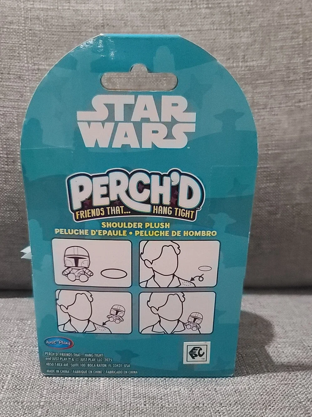Disney Star Wars The Mandalorian Perch'd Shoulsrr Magnet Buddy Toy Plush NEW